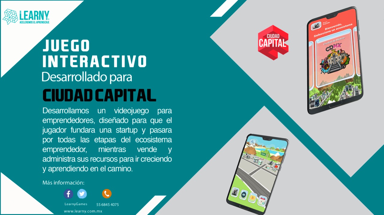 Desarrollamos un videojuego para emprendedores, diseñado para que el jugador fundara una startup y pasara por todas las etapas del ecosistema emprendedor, mientras vende y administra sus recursos para ir creciendo y aprendiendo en el camino.