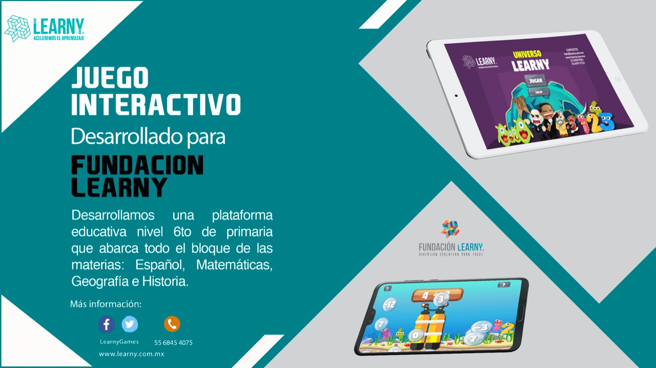 Desarrollamos una plataforma educativa nivel 6to de primaria que abarca todo el bloque 5 de las materias: Español, Matemáticas, Geografía e Historia.